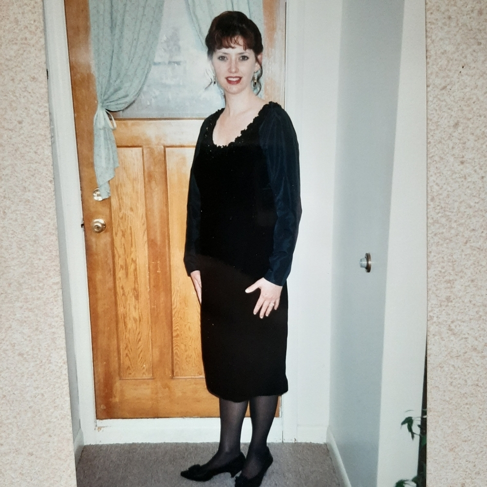 Vintage Victor Costa Ltd velvet and taffeta dress